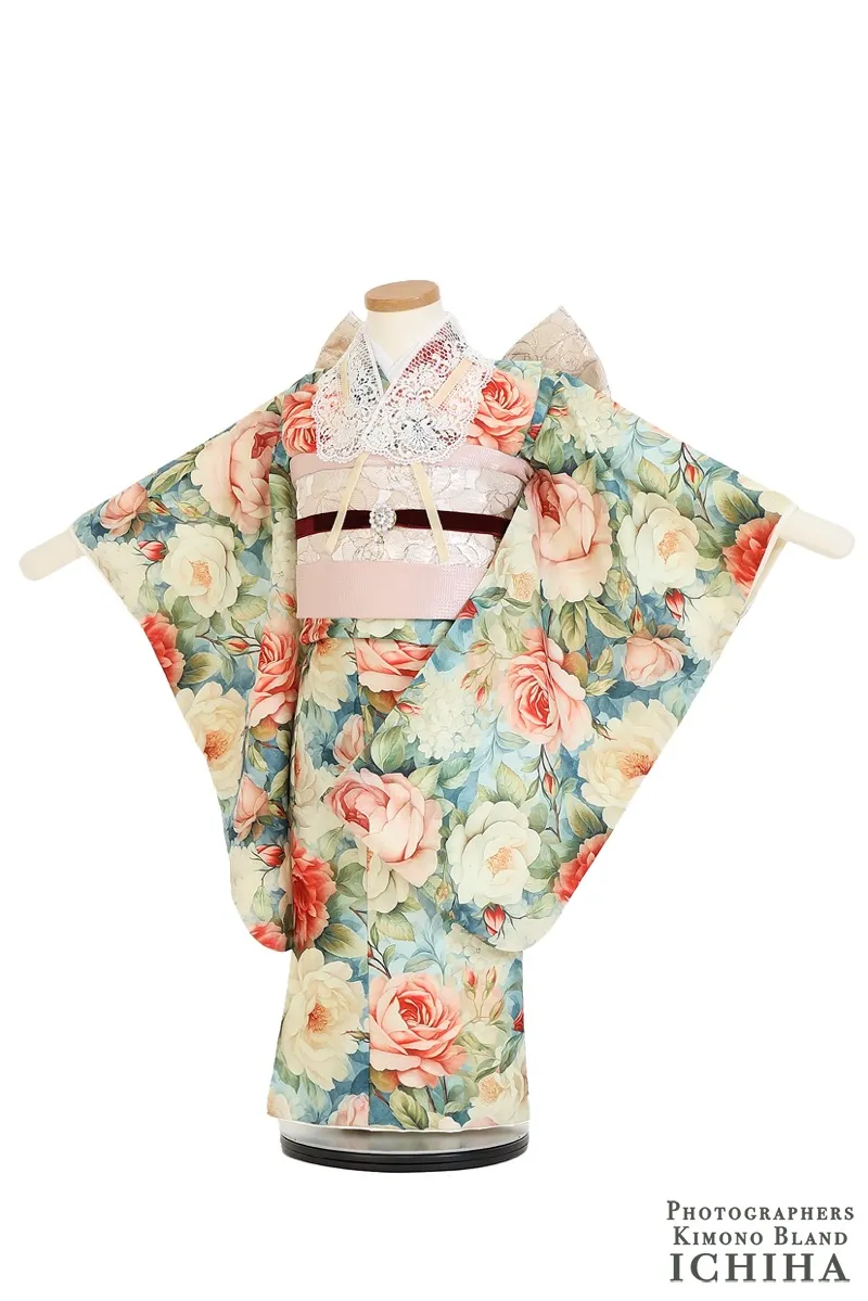 2025最新着物】3歳帯と被布とつけ襟の3WAY シャルトットローズ